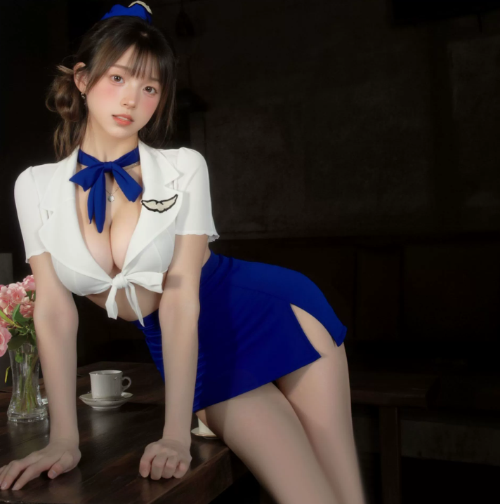 纯欲空姐制服性感深V免脱套装角色扮演诱惑4.png