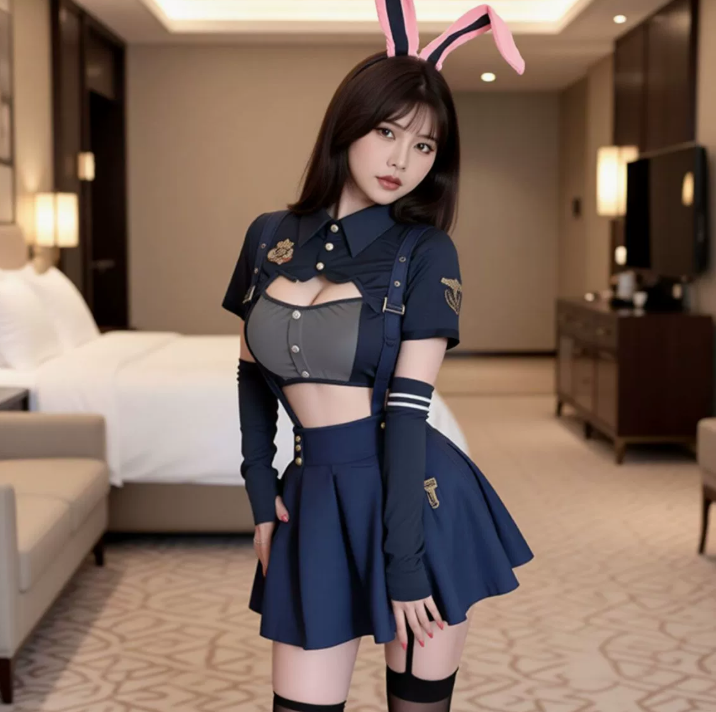角色扮演朱迪兔子警官俏皮少女制服疯狂动物城套装5.png