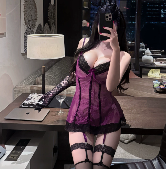 情趣内衣性感蕾丝吊带裙纯欲诱惑睡衣制服套装3.png