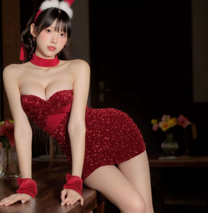 情趣装丝绒兔女郎激情衣服情趣内衣制服免脱情趣衣4.png