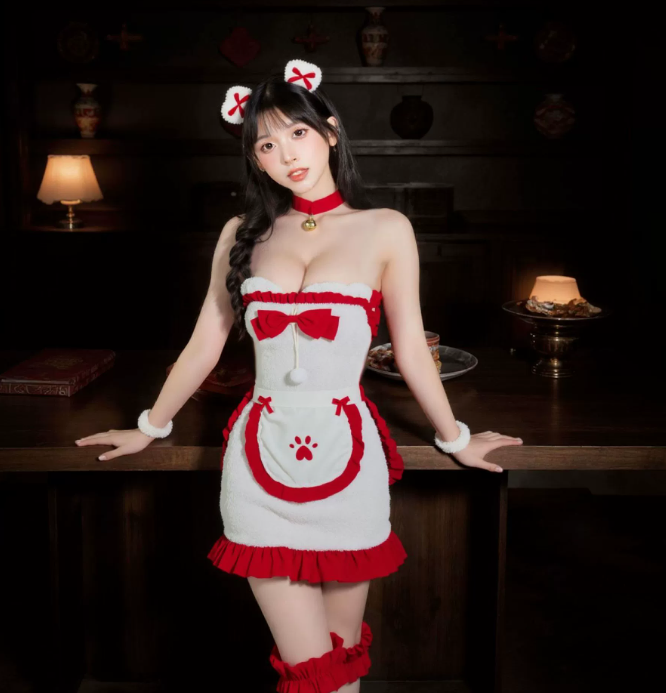 情趣内衣小熊圣诞装诱惑可爱女仆装制服纯欲兔女郎包臀裙4.png